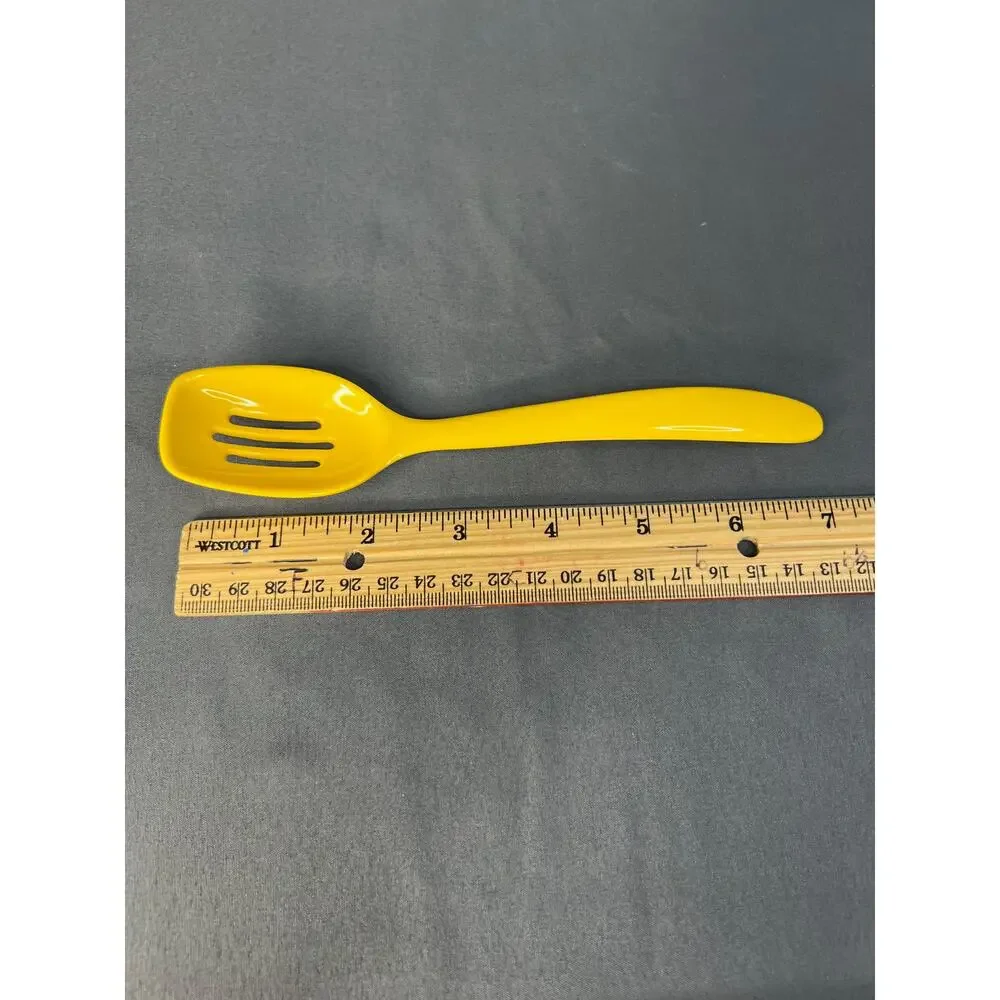Vintage Hutzler No 516 Slotted Spoons Red Yellow Set of 4 7